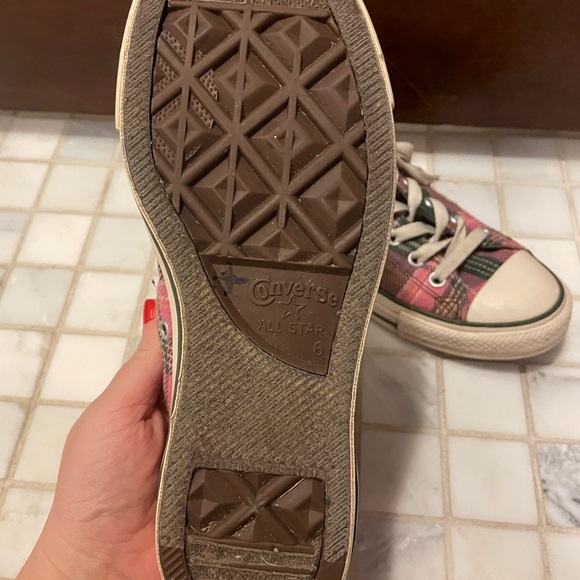 Converse chuck taylor pink green plaid sneakers - Picture 4 of 4